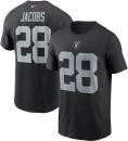 ジョシュ・ジェイコブス ラスベガス レイダース ナイキ プレイヤーナンバー両面Tシャツ (黒)/ Josh Jacobs Las Vegas Raiders