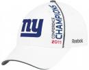 値下げしました!NFL グッズ Reebok 2012 NFC カンファレンス優勝記念ロッカールーム FLEX CAP(白)/NewYork Giants(ニューヨーク ジャイアンツ)
