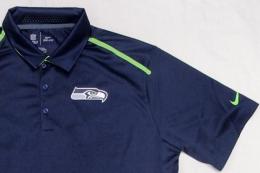 NIKE ナイキ'2014 サイドライン エリートコーチズ ポロシャツ (ドライフィット版) (紺)/Seattle Seahawks ( シアトル シーホークス )