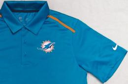 マイアミ ドルフィンズ グッズ ナイキ '2014 サイドライン エリートコーチズ ポロシャツ (ドライフィット版) (アクア)/ Miami Dolphins