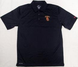 USC ・トロージャンズ グッズ ナイキ '2013 サイドライン コーチズ ポロシャツ (ドライフィット版) (黒)/ USC Trojans