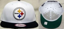 ピッツバーグ スティーラーズ グッズ NFL ニューエラ '12 ホワイト トップ 9FIFTY SnapBack CAP