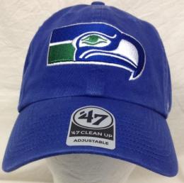 シアトル・シーホークス グッズ '47BRAND ( フォーティーセブンブランド ) NFL レガシー クリーンアップ スラウチ CAP (青) / Seattle Seahawks