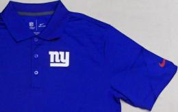 ニューヨーク ジャイアンツ グッズ ナイキ '2014 サイドライン スタッフ ポロシャツ (ドライフィット版) (青)/ New York Giants