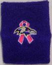 ボルチモア レイブンズ グッズ ピンクリボン リストバンド(2個1セット/紫/ピンク)/ Baltimore Ravens
