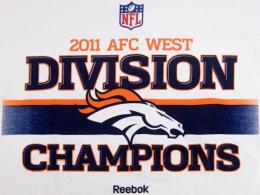 NFL グッズ 2011 AFC WEST Division Champions Official Locker Room Tシャツ(白)/Denver Broncos(デンバー ブロンコス)