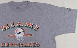 マイアミ ハリケーンズ リーボック リアル ヘルメット Tシャツ (グレー)/  Miami Hurricanes