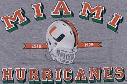 マイアミ ハリケーンズ リーボック リアル ヘルメット Tシャツ (グレー)/  Miami Hurricanes