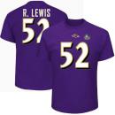 ボルチモア・レイブンズ グッズ レイ・ルイス マジェスティック NFL殿堂入り プレイヤーナンバー両面Tシャツ3 (紫)/ Baltimore Ravens
