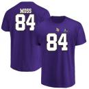ミネソタ・バイキングス グッズ ランディ・モス マジェスティック NFL殿堂入り プレイヤーナンバー両面Tシャツ3 (紫)/ Minnesota Vikings