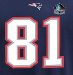 ニューイングランド・ペイトリオッツ グッズ ランディ・モス マジェスティック NFL殿堂入り プレイヤーイメージTシャツ (紺)/ New England Patriots