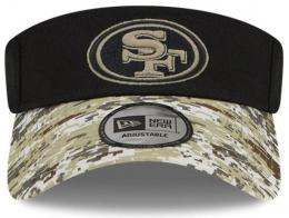 サンフランシスコ フォーティーナイナース グッズ ニューエラ NFL '21 サイドライン STS サンバイザー (デジカモ/黒)/ San Francisco 49ers