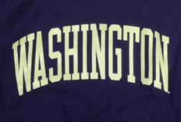 ワシントン ハスキーズ チャンピオン アーチ リバースウィーブ トレーナー (紫) (スウェット地)/ Washington Huskies