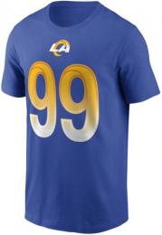 アーロン ドナルド ロサンゼルス ラムズ ナイキ プレイヤーナンバー両面Tシャツ (ロイヤルブルー)/ Aaron Donald Los Angeles Rams