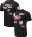 サンフランシスコ フォーティーナイナーズ プロスタンダード スーパーボウル チャンピオンズ 両面Tシャツ (黒)/ San Francisco 49ers