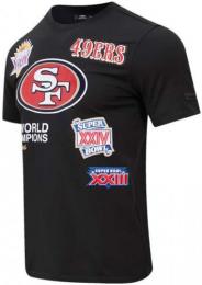 サンフランシスコ フォーティーナイナーズ プロスタンダード スーパーボウル チャンピオンズ 両面Tシャツ (黒)/ San Francisco 49ers