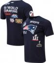 ニューイングランド ペイトリオッツ プロスタンダード スーパーボウル チャンピオンズ 両面Tシャツ (紺)/ New England Patriots