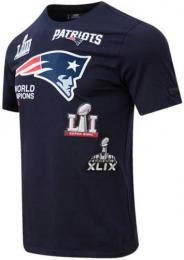 ニューイングランド ペイトリオッツ プロスタンダード スーパーボウル チャンピオンズ 両面Tシャツ (紺)/ New England Patriots
