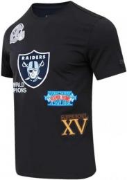 ラスベガス レイダース プロスタンダード スーパーボウル チャンピオンズ 両面Tシャツ (黒)/ Las Vegas Raiders