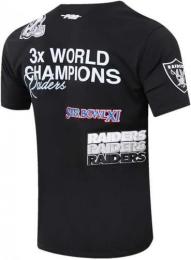 ラスベガス レイダース プロスタンダード スーパーボウル チャンピオンズ 両面Tシャツ (黒)/ Las Vegas Raiders