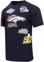 デンバー ブロンコス プロスタンダード スーパーボウル チャンピオンズ 両面Tシャツ (紺)/ Denver Broncos