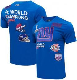 ニューヨーク ジャイアンツ プロスタンダード スーパーボウル チャンピオンズ 両面Tシャツ (青)/ New York Giants