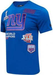 ニューヨーク ジャイアンツ プロスタンダード スーパーボウル チャンピオンズ 両面Tシャツ (青)/ New York Giants