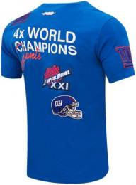 ニューヨーク ジャイアンツ プロスタンダード スーパーボウル チャンピオンズ 両面Tシャツ (青)/ New York Giants