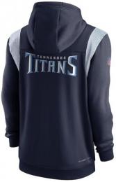 テネシー タイタンズ ナイキ '22 サイドライン ルックアップ フルジップ サーマフィット パーカー (紺)/ Tennessee Titans