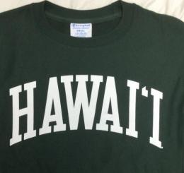 ハワイ ウォーリアーズ チャンピオン アーチ リバースウィーブ トレーナー (グリーン) (スウェット地)/ Hawaii Warriors