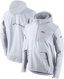 NFL NIKE '16 サイドライン チャンプドライブ ベイパー スピード フライ ラッシュ フラッシュ 1/2 ZIP ジャケット (白)/ Seattle Seahawks ( シアトル シーホークス )