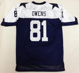 テレル・オーウェンス  ダラス カウボーイズ リーボック スローバック ゲームジャージ (紺/白) / Terrell Owens Dallas Cowboys