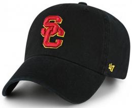 USC トロージャンズ '47BRAND ( フォーティーセブンブランド ) NCAA レガシー クリーンアップ スラウチ CAP (黒)/ USC Trojans