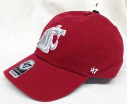 ワシントンステイト クーガーズ グッズ '47BRAND ( フォーティーセブンブランド ) NCAA レガシー クリーンアップ スラウチ CAP (クリムゾン) / Washington State Cougars