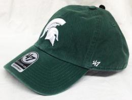 ミシガンステイト スパルタンズ '47BRAND ( フォーティーセブンブランド ) NCAA レガシー クリーンアップ スラウチ CAP (モスグリーン) / Michigan State Spartans