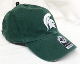 ミシガンステイト スパルタンズ '47BRAND ( フォーティーセブンブランド ) NCAA レガシー クリーンアップ スラウチ CAP (モスグリーン) / Michigan State Spartans