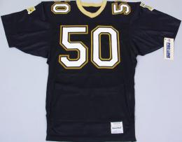 ニューオーリンズ・セインツ グッズ サンドニット 80's-90's ヴィンテージ オーセンティックジャージ(黒)#50 / New Orleans Saints