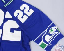 シアトル シーホークス グッズ ラッセル 90's ヴィンテージ オーセンティックジャージ#22(青)/ Seattle Seahawks　Compton 1980 N.W.A. Eazy-E