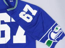 シアトル シーホークス グッズ ラッセル 90's ヴィンテージ オーセンティックジャージ#67(青)/ Seattle Seahawks　Compton 1980 N.W.A. Eazy-E