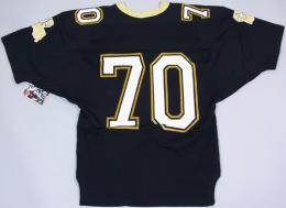 ニューオーリンズ・セインツ グッズ ラッセル 80's-90's ヴィンテージ オーセンティックジャージ(黒)#70 / New Orleans Saints