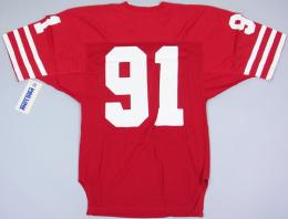 サンフランシスコ・フォーティーナイナース グッズ ラッセル 80's-90's ヴィンテージ オーセンティックジャージ(赤)#91 / San Francisco 49ers