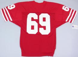 サンフランシスコ・フォーティーナイナース グッズ ラッセル 80's-90's ヴィンテージ オーセンティックジャージ(赤)#69 / San Francisco 49ers