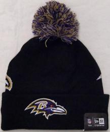 ボルチモア・レイブンズ グッズ ニューエラ NFL '14 XLIX SUPERBOWL CHAMPIONPACK ボンボンニットキャップ(折有版) / Baltimore Ravens