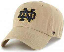 ノートルダム ファイティング アイリッシュ '47BRAND ( フォーティーセブンブランド ) NCAA レガシー クリーンアップ スラウチ CAP (カーキ)/ Notre Dame Fighting Irish