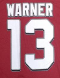 カート・ワーナー アリゾナ カーディナルス グッズ マジェスティック NFL殿堂入り プレイヤーナンバー両面Tシャツ3 (カーディナル)/ Kurt Warner Arizona Cardinals
