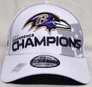 ボルチモア レイブンズ グッズ ニューエラ NFL '12 AFC カンファレンス優勝記念ロッカールーム 39 Thirty FLEX CAP(白) / Baltimore Ravens