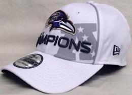 ボルチモア レイブンズ グッズ ニューエラ NFL '12 AFC カンファレンス優勝記念ロッカールーム 39 Thirty FLEX CAP(白) / Baltimore Ravens