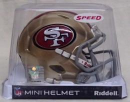 サンフランシスコ・49ers グッズ リデル レボリューション スピード レプリカ ミニヘルメット/ NFL グッズ San Francisco 49ers Revolution Speed Mini Football Helmet