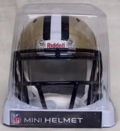 ニューオーリンズ・セインツ グッズ リデル レボリューション スピード レプリカ ミニヘルメット/ NFL グッズ New Orleans Saints Revolution Speed Mini Football Helmet