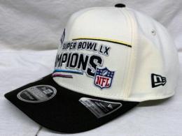 シアトル・シーホークス ニューエラ 第60回スーパーボウル優勝記念ロッカールームキャップ(白/黒)/ Seattle Seahawks